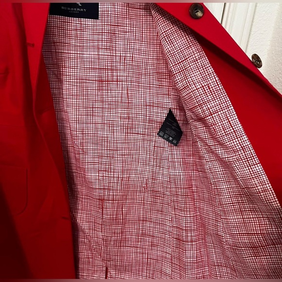 Authentic Burberry Red Jacket Coat Size 8 - Picture 5 of 8